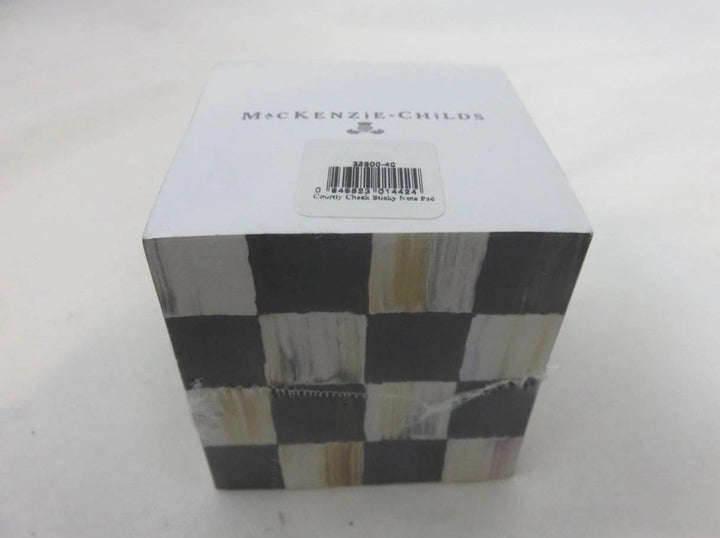NEW Mackenzie Childs Courtly Check 3”  Note Cube SEALED