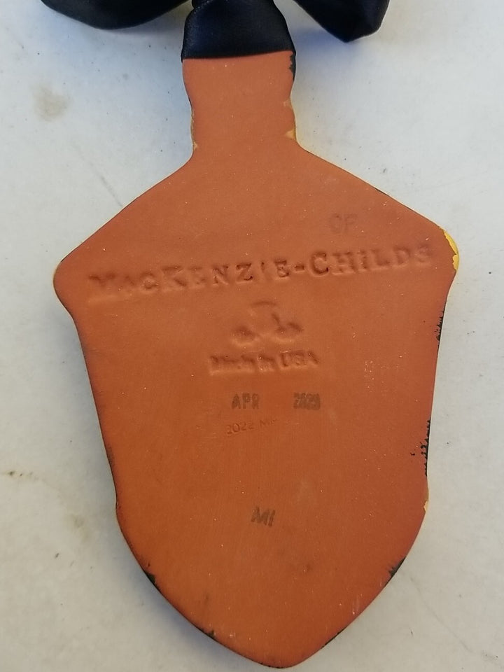 Mackenzie Childs LIMITED EDITION Majolica Pottery DREIDEL Ornament NEW