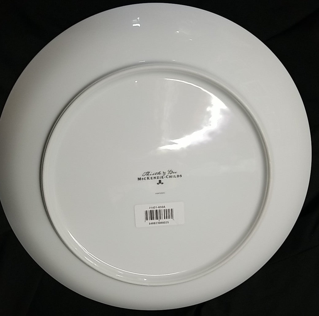 Mackenzie Thistle And Bee Ribbon Dinner Plate Childs 10" New