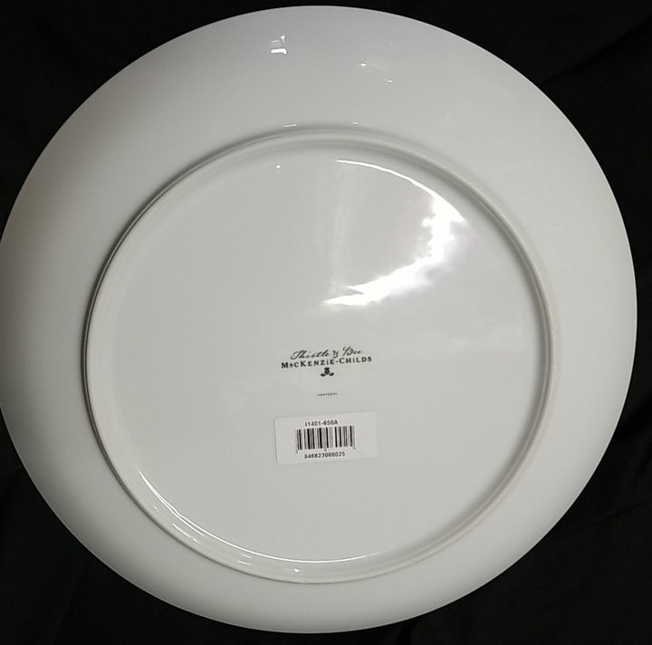 Mackenzie Thistle And Bee Ribbon Dinner Plate Childs 10" New