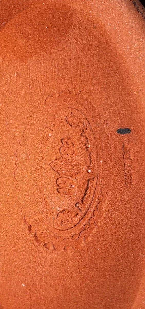 MacKenzie Childs Taylor Aalsmere  Small Oval Trinket Soap Dish 6.25" Ceramic1997