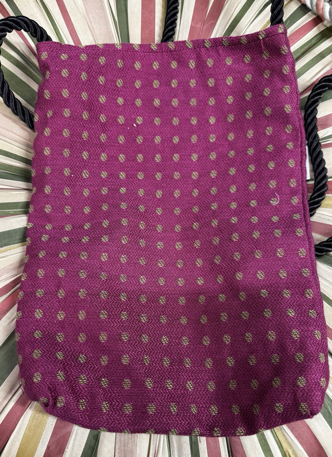 Mackenzie Childs Rosy Check Vintage Bag Crossbody Purse NWT Rare