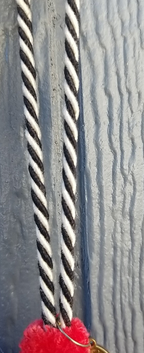 Brand New Mackenzie Childs Ceramic Bird Tassel — Red & Gold