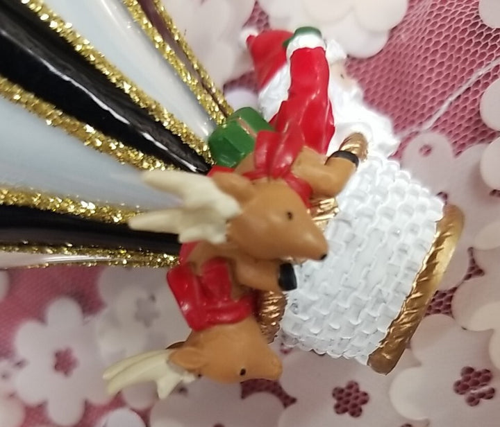 Mackenzie Childs Hot Air Balloon Glass Ornament