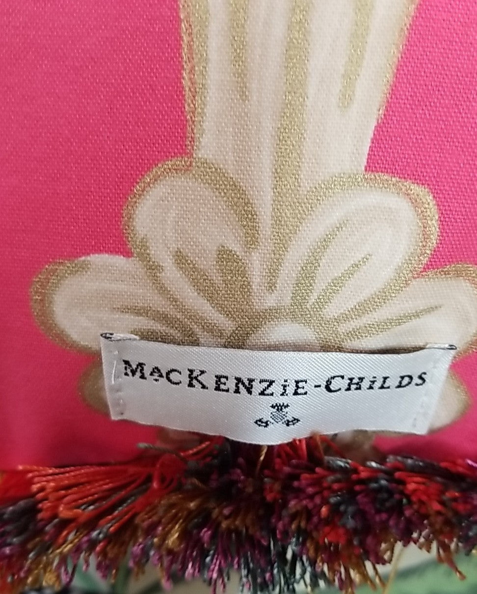 Mackenzie Childs Pink Pillow- 19”x19” Retired