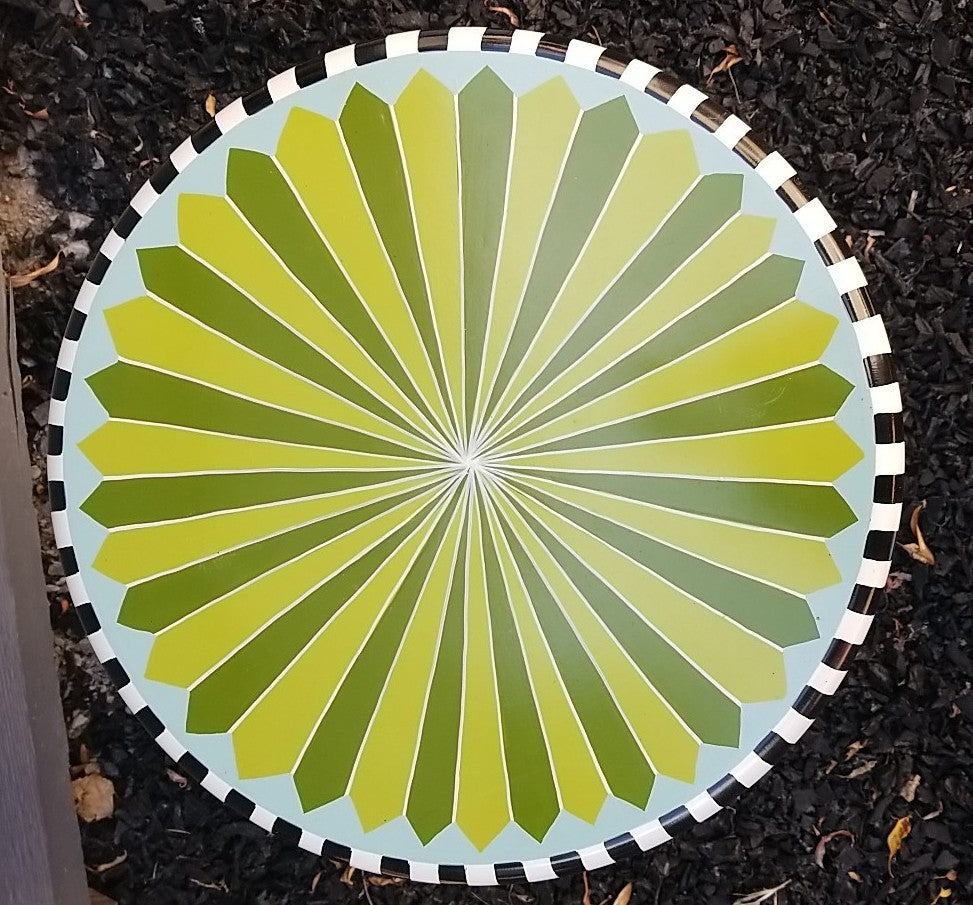 MacKENZIE CHILDS RETIRED Outdoor Metal  Toad Stool- Large