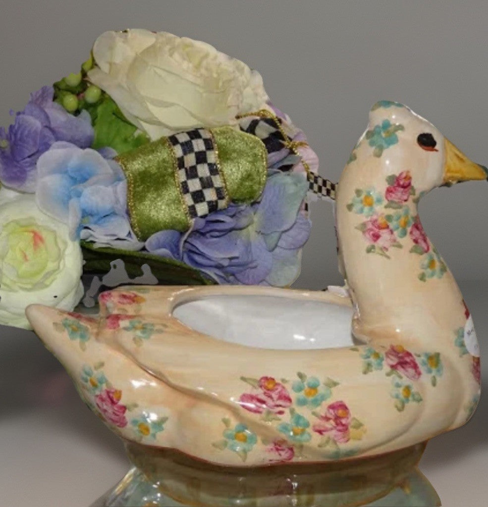 Mackenzie Childs Simon Ceramic Planter Retired- Made In aurora