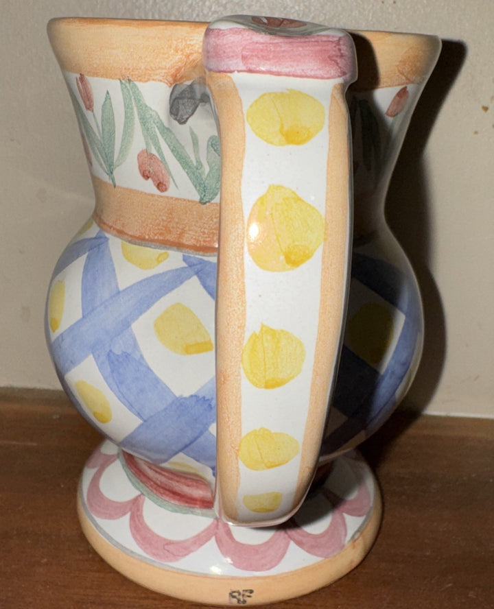 MacKenzie Childs Taylor Aalsmeer  Thumbprint Handmade In Aurora Coffee Mug 2003
