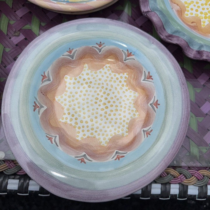 MacKenzie-Childs Vintage Brittany Dessert Plate 8.5” vintage 1991