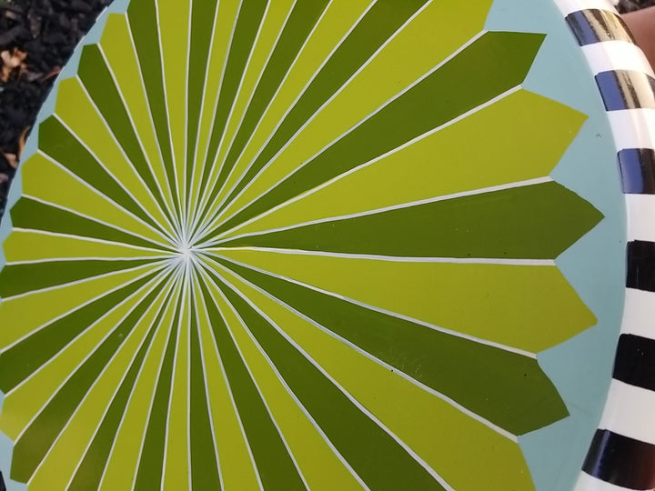 MacKENZIE CHILDS RETIRED Outdoor Metal  Toad Stool- Large