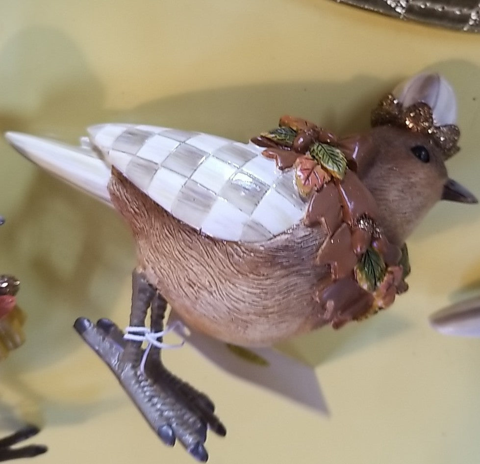 Mackenzie Autumnology Birds Childs Set Of 3 Figurines New In Box