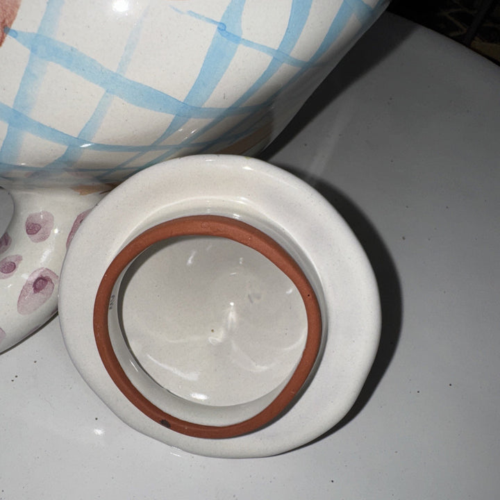 Mackenzie Childs Ceramic Taylor Heather Teapot- Retired 1990