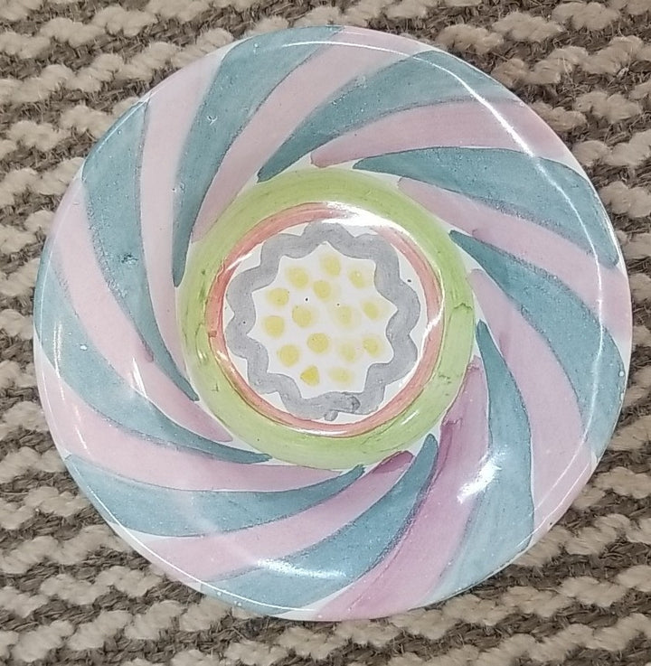 Mackenzie Childs Ceramic 6 inch Berry Bowl Taylor Cayuga- Excellent 1988