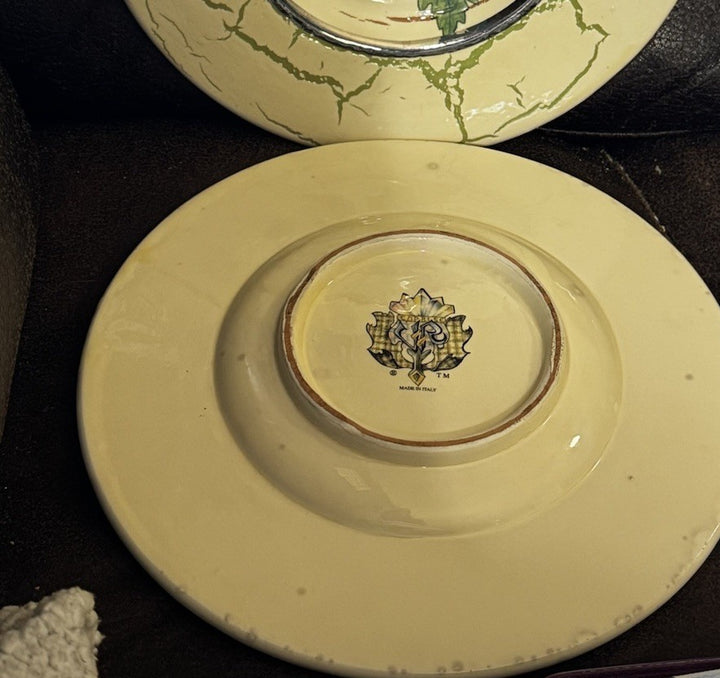 Victoria & Richard Mackenzie Childs EVELYN STREET Floral Plate  Emprise  10.25”