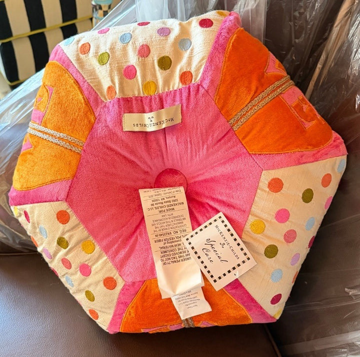 Mackenzie Childs Bleeding Hearts Love  Pillow New With Tags