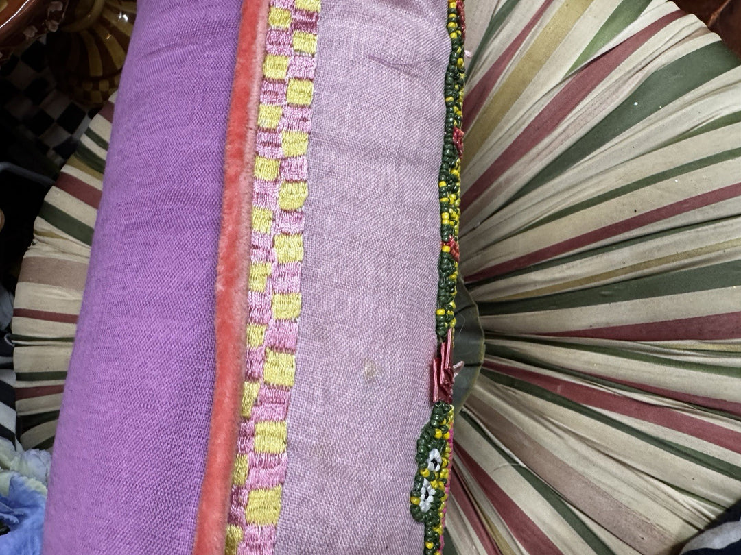 Mackenzie Childs Gloria Alligator Lumbar Pillow New In Bag