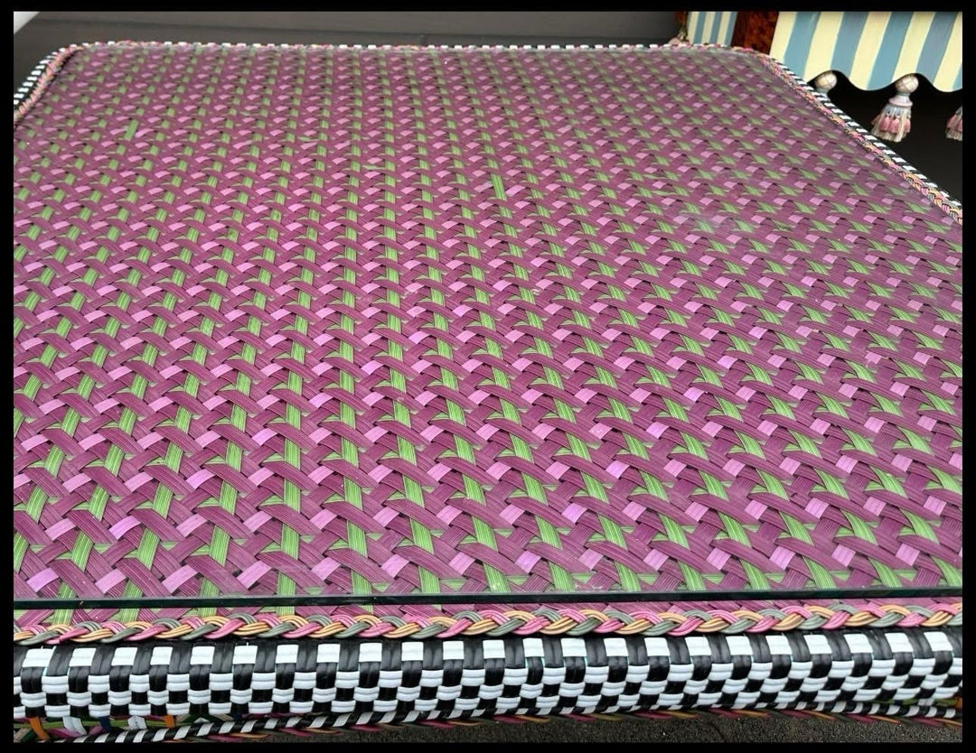 Mackenzie Childs Flower Market Outdoor 48”x48” Table -Long Retired- Excellent