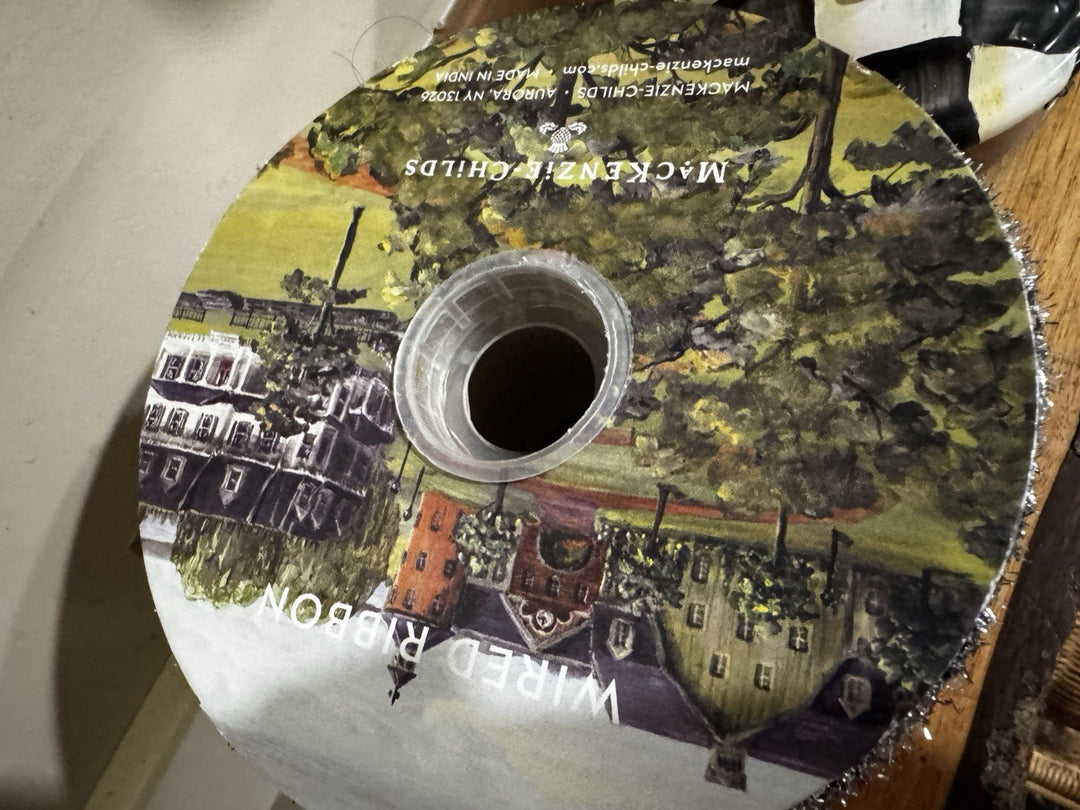 Mackenzie Childs Granny Kitsch 2.5” Wire Red Velvet Courtly Check RIBBON 10YD