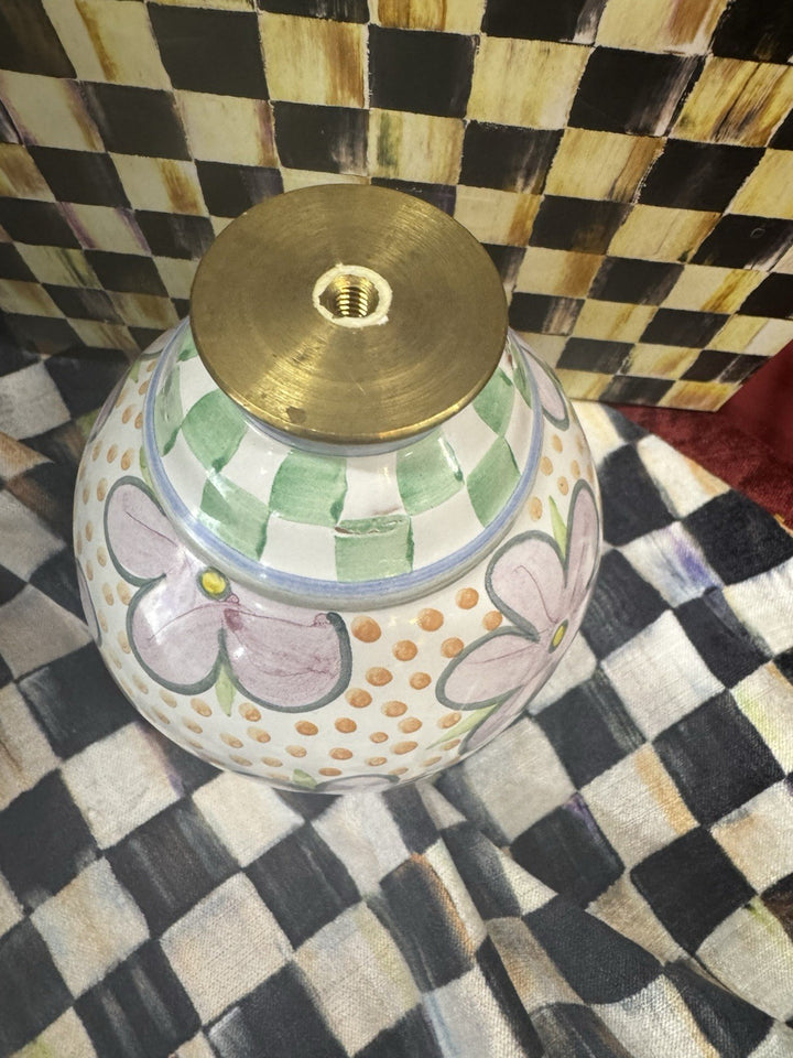 Retired Mackenzie Childs Myrtle Ceramic Drapery Finial/ Garden Ball New