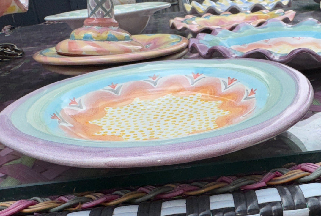 MacKenzie-Childs Vintage Brittany Dessert Plate 8.5” vintage 1991