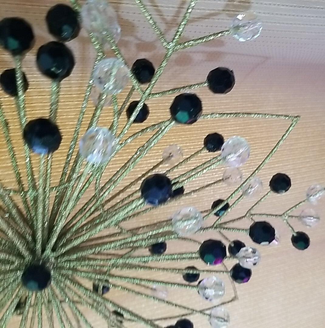 Mackenzie Childs Beaded Large  Snowflake 15”  Hanging Ornament  Huge-retired