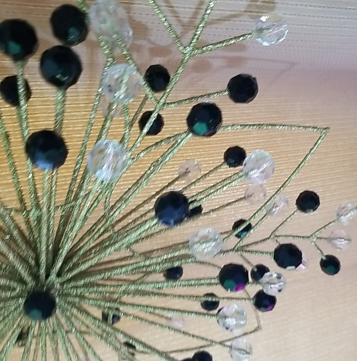 Mackenzie Childs Beaded Large  Snowflake 15”  Hanging Ornament  Huge-retired