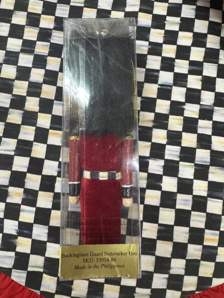 Mackenzie Childs Buckingham Guard With Piccadilly Pie Bird  Nutcracker Ornament