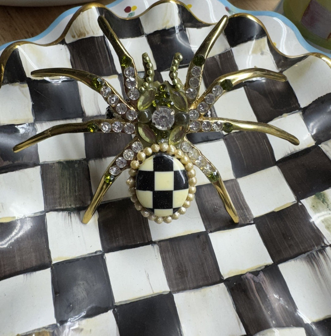 Mackenzie Childs Charlotte Spider Napkin Ring Retired- Retired