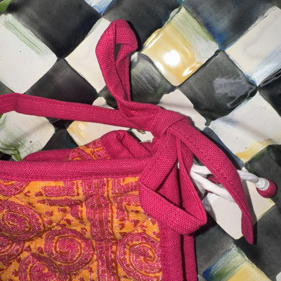 mackenzie childs Capris Brush Bag Bag 9.5”X 5.5 Retired Pattern New In Bag