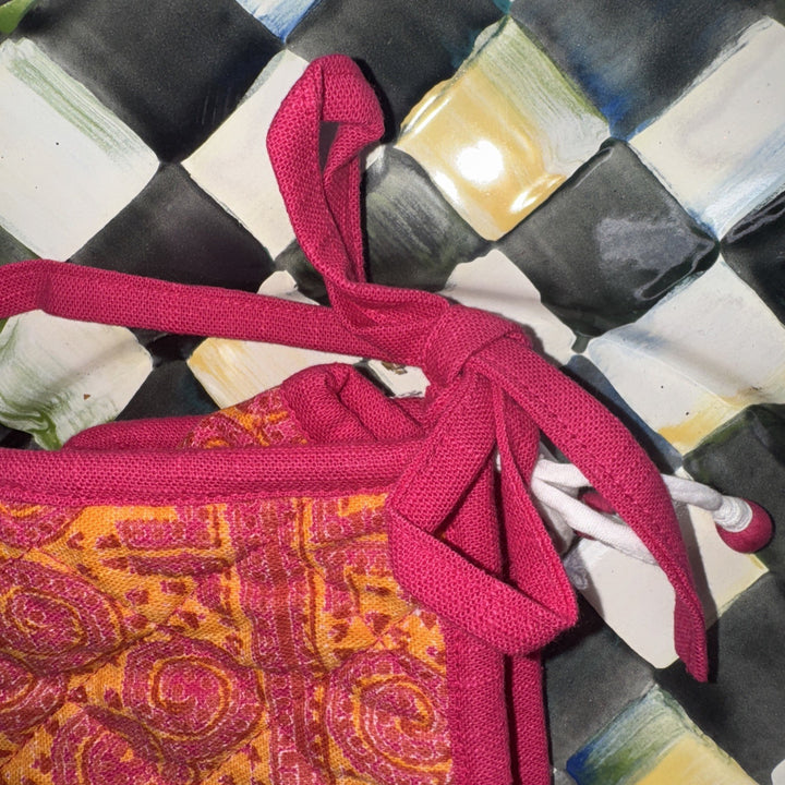 mackenzie childs Capris Brush Bag Bag 9.5”X 5.5 Retired Pattern New In Bag