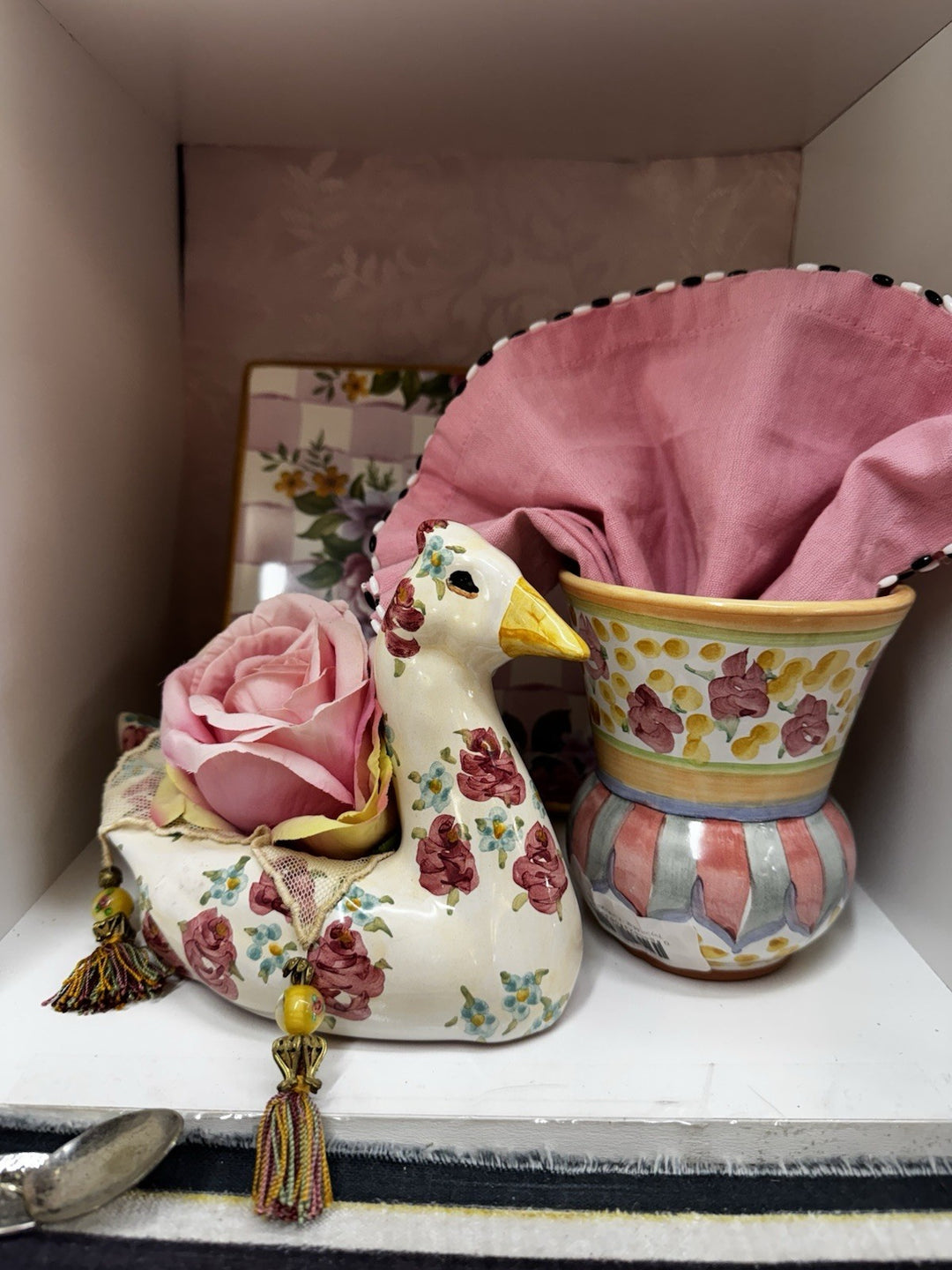 Mackenzie Childs Simon Ceramic Planter Retired- Made In aurora