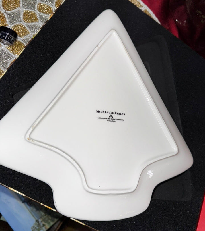 Brand New Mackenzie Childs Scottish Bouquet Cookie Plate-nib