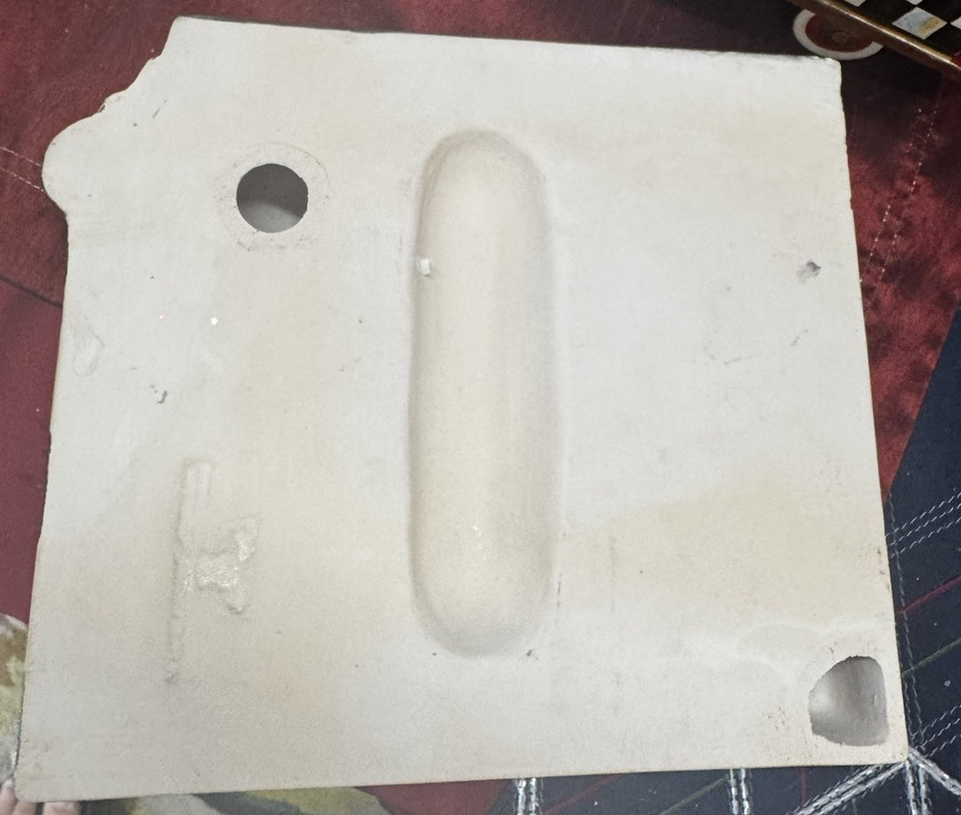 Mackenzie Childs Courtly Check Ceramic Side Tile For The Right Side / Gold Dots