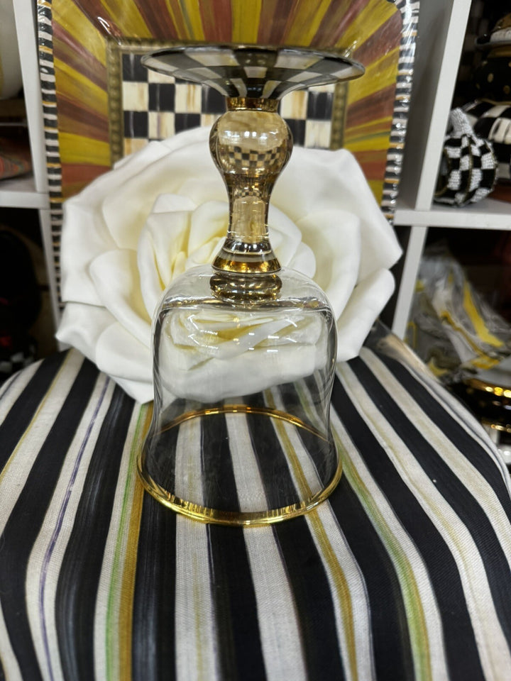 Mackenzie Childs  Courtly Check Wine Goblet- New