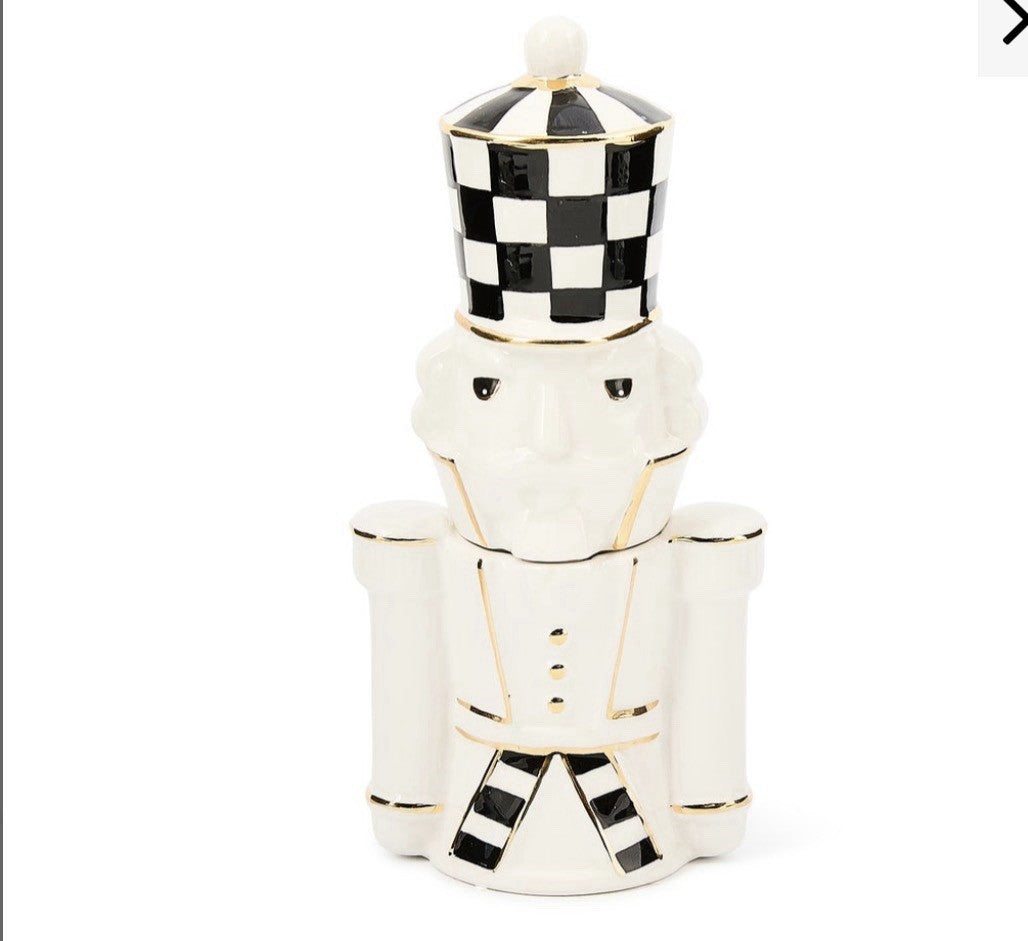 MacKenzie Childs Courtly Noel Nutcracker Salt & Pepper Set  Nib