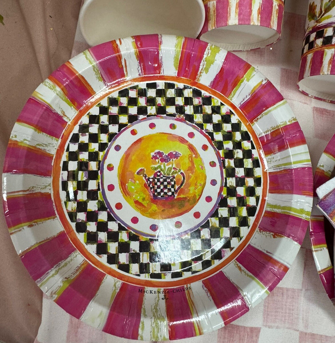 Mackenzie Childs Pixie Party For 12 - 12 Cups, 12 Plates - 20 Napkins - New