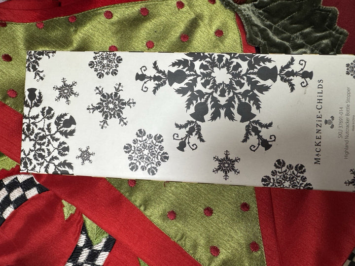 MacKenzie-Childs Highland Nutcracker Wine Bottle Stopper New In Box