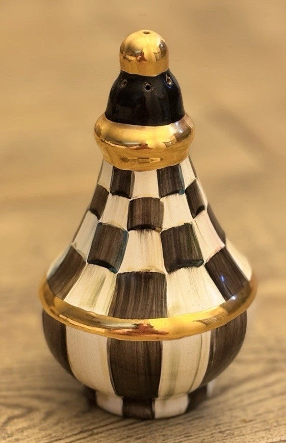 MacKenzie Childs Courtly Check  Ceramic Salt Shaker – Single- Made In Aurora