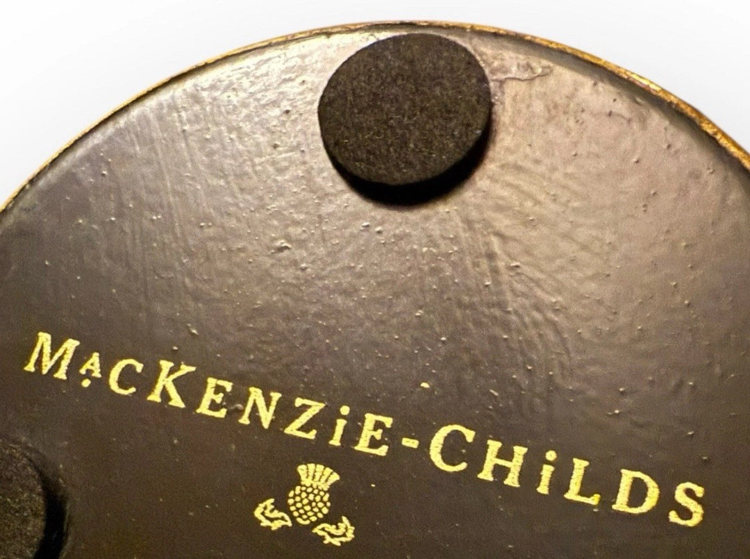 Mackenzie Childs Trampoline Boutique Soap Dispenser Zig Zag Polka Dots 7”