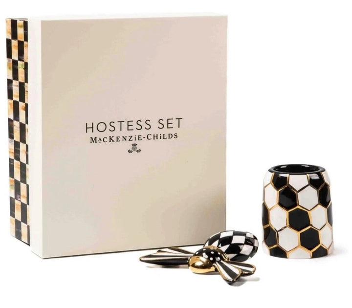 MacKenzie-Childs Queen Bee Hostess Set New In Box