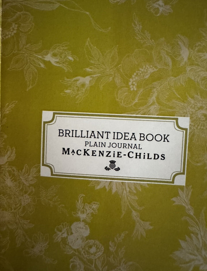 Mackenzie Childs Parchment  Check Fabric 9”x6” Unlined Journal - Rare Unused