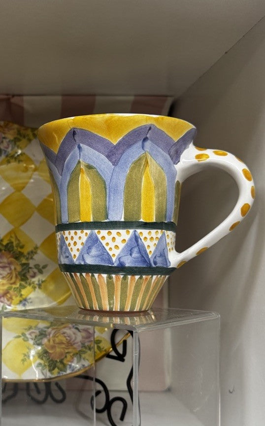 MacKenzie Childs Neiman Marcus Exclusive Pattern Mug  Only - 12 Oz- Retired