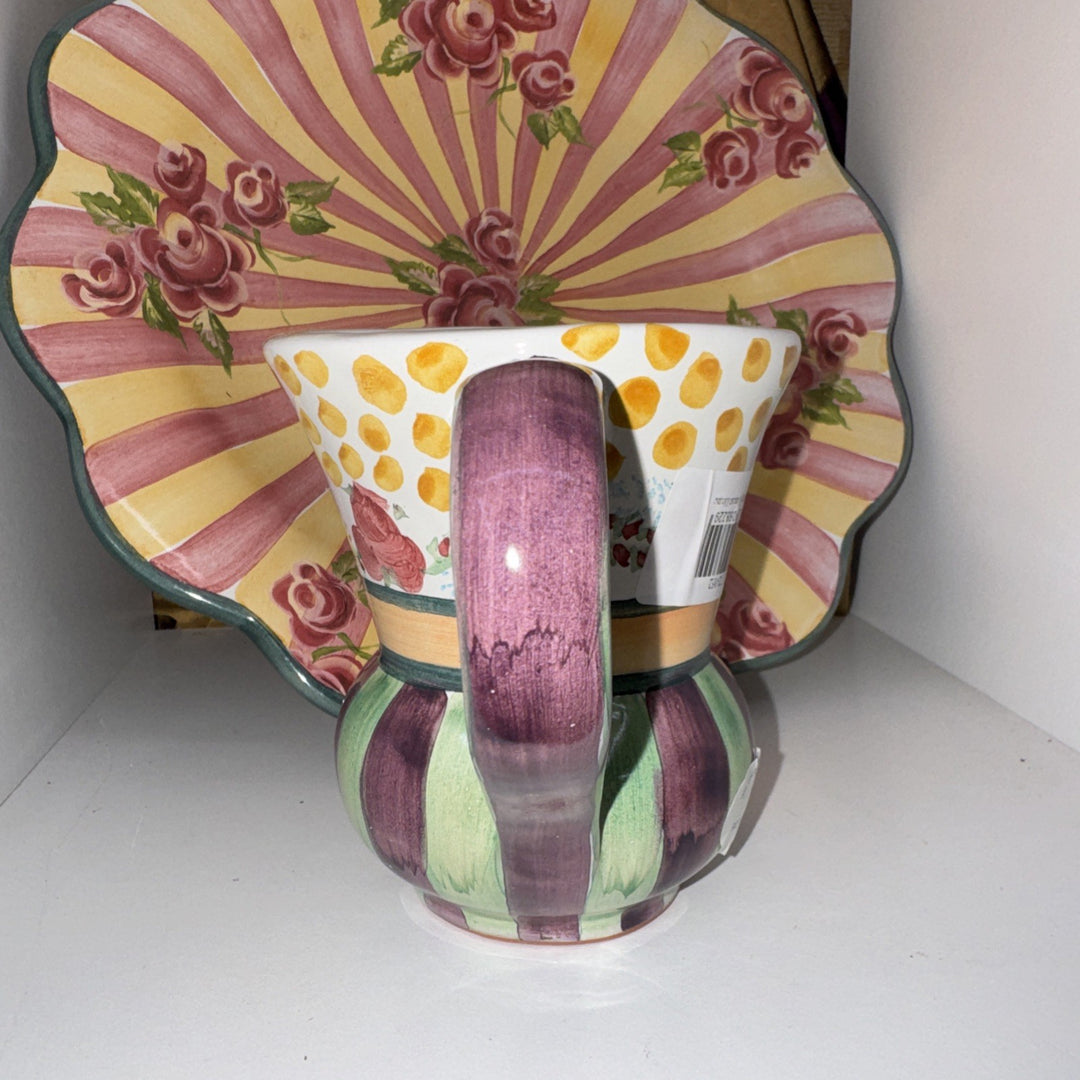 MacKenzie Childs Ceramic  Taylor Retired Forest Home Globe Mug New