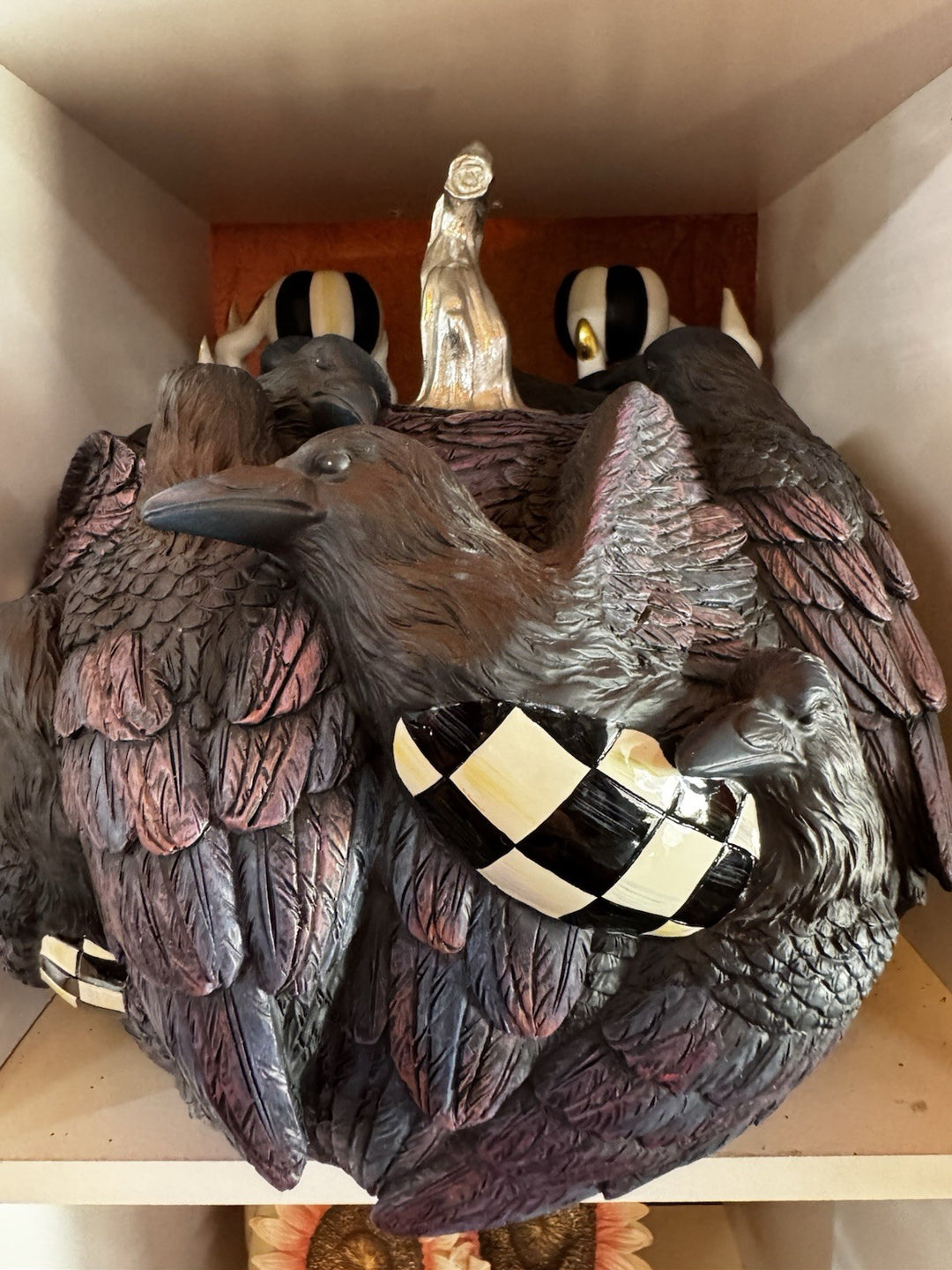 Mackenzie Childs Stunning 11" SPELLBOUND RAVEN PUMPKIN  New