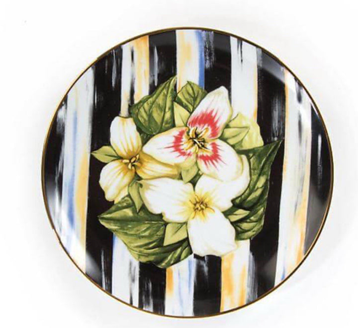 Mackenzie Childs Trillium Thistle & Bee Salad Plate 8.25” Inch Diameter