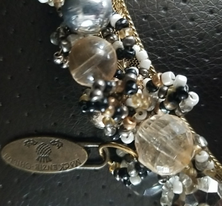 Mackenzie Childs  Precious Metals Beaded Charger Ring- Retired HTF