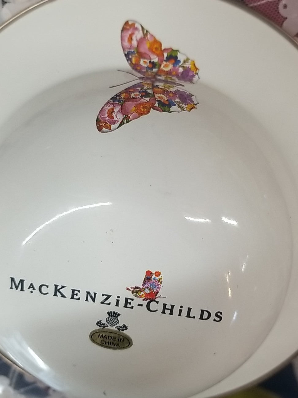 Mackenzie Childs Butterfly Everyday Bowls Set of  4 - *RARE Retired