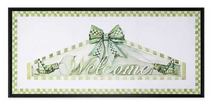 MacKenzie Childs Welcome Wall Art  Framed - 46.5” Long/ - Brand New!