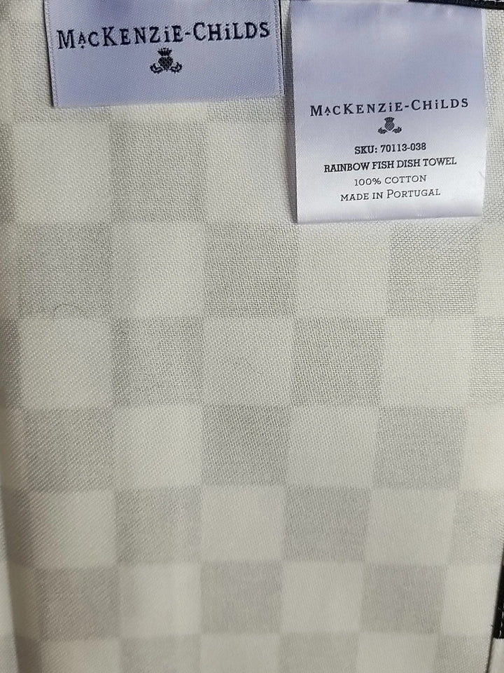 Mackenzie Child’s Rainbow Fish Dish / Tea Towel - NWT