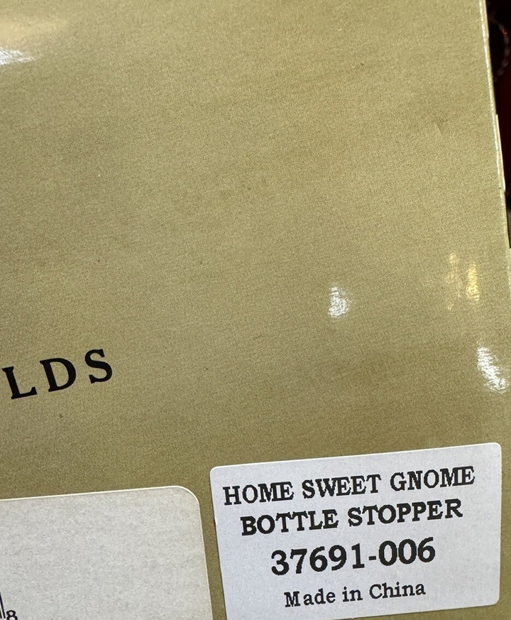 Mackenzie Childs Retired Home Sweet Gnome  STOPPER---NEW IN BOX